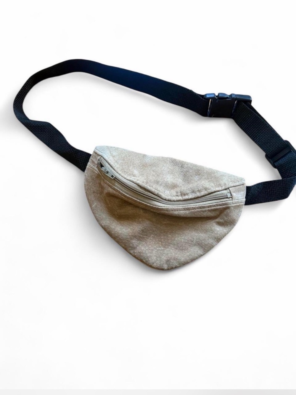 Neutral Suede Belt Bag / Fanny Pack - Taupe